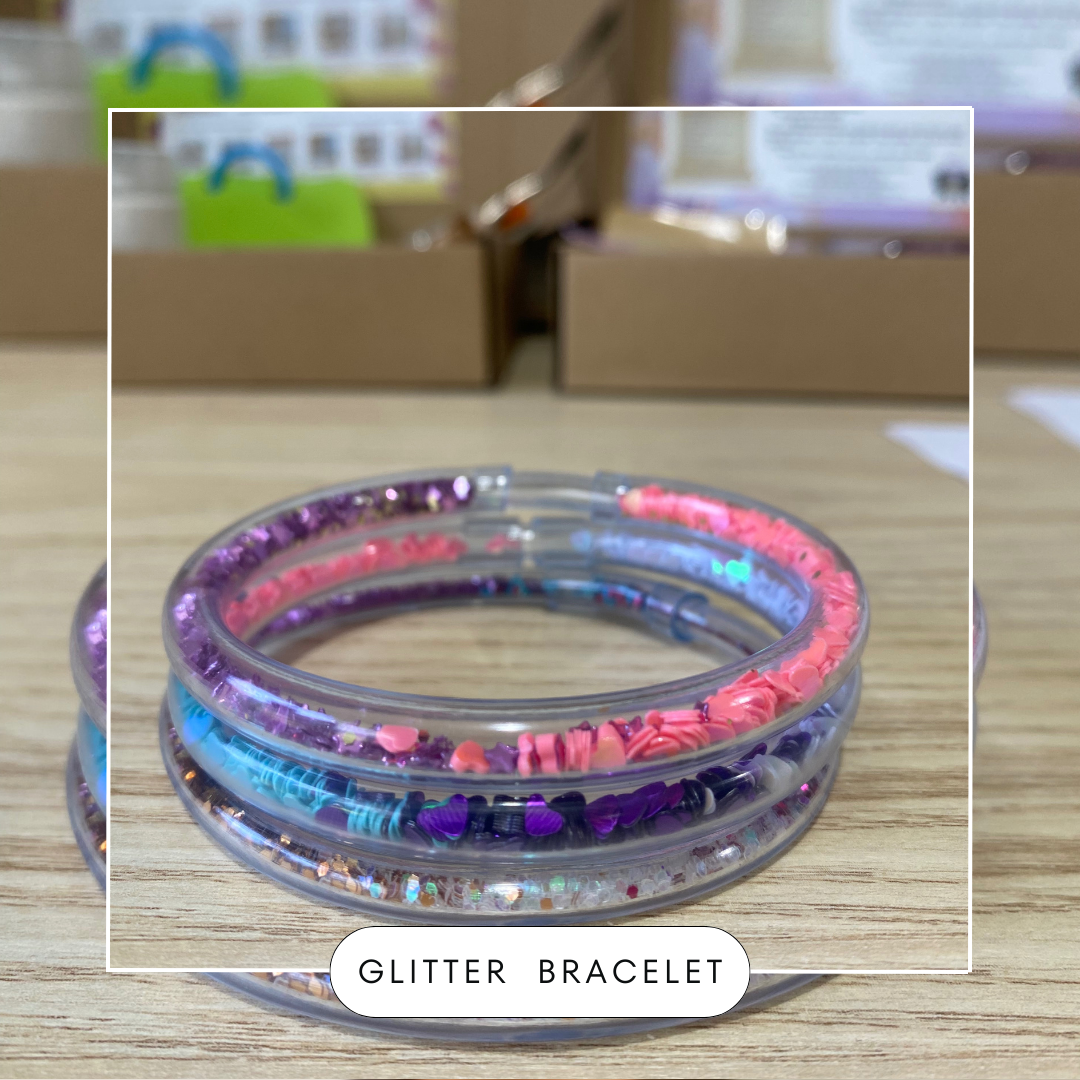 DIY Glitter bracelets